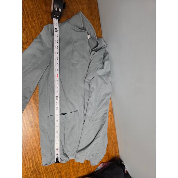 Athleta BlazerStyle Cardigan Women's Size 4  Blue/Grey Soft GorpCore OfficeChic - Picture 8 of 9